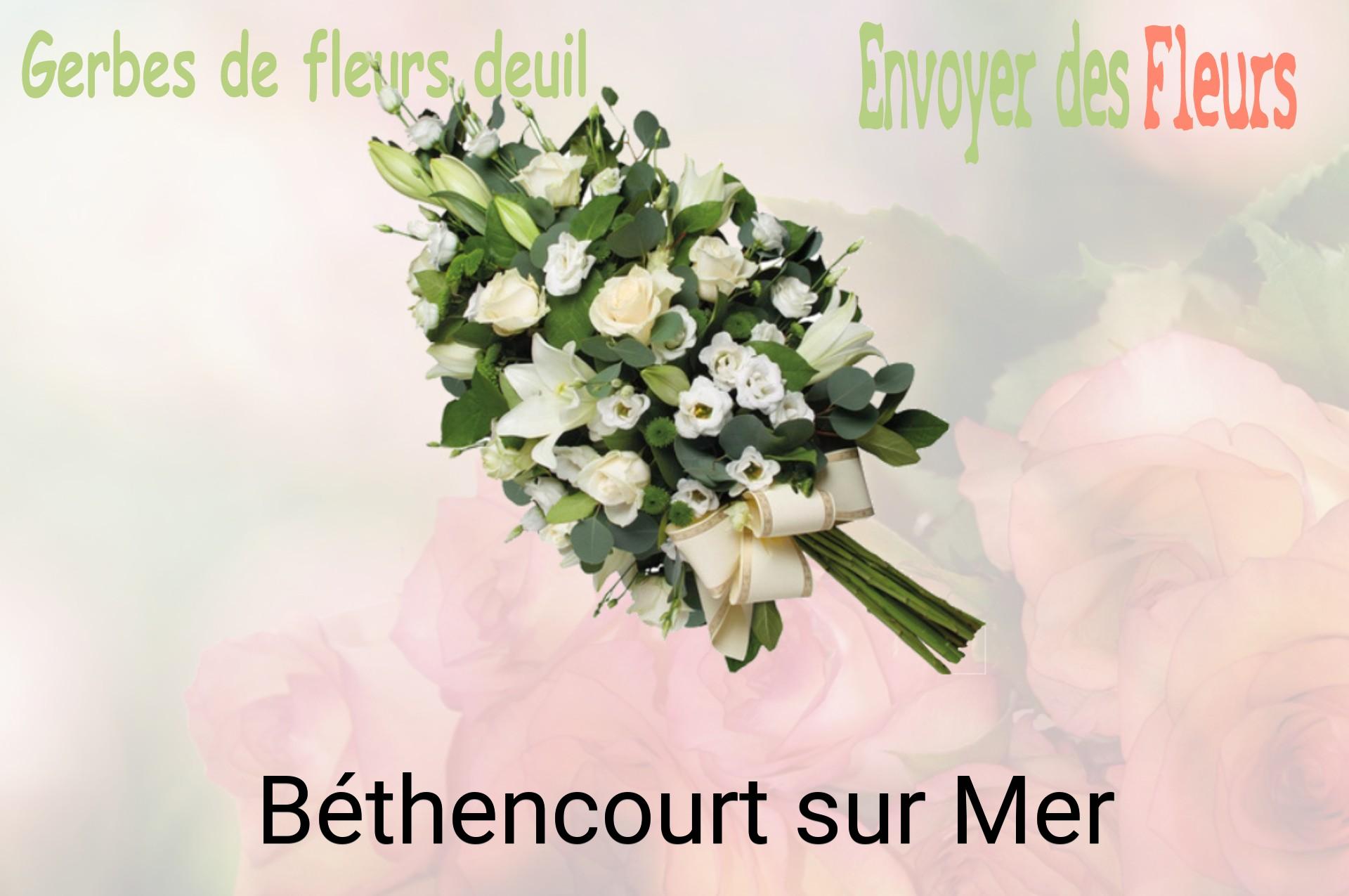 Gerbe de fleurs de deuil livrée à Béthencourt-sur-Mer